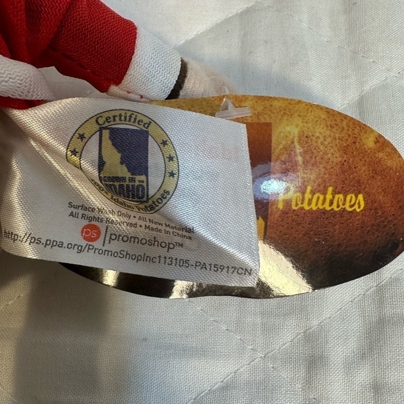 Spuddy Buddy Plush 8” Long The Star Of The Famous Idaho Potato Bowl Doll NWT - Picture 5 of 6